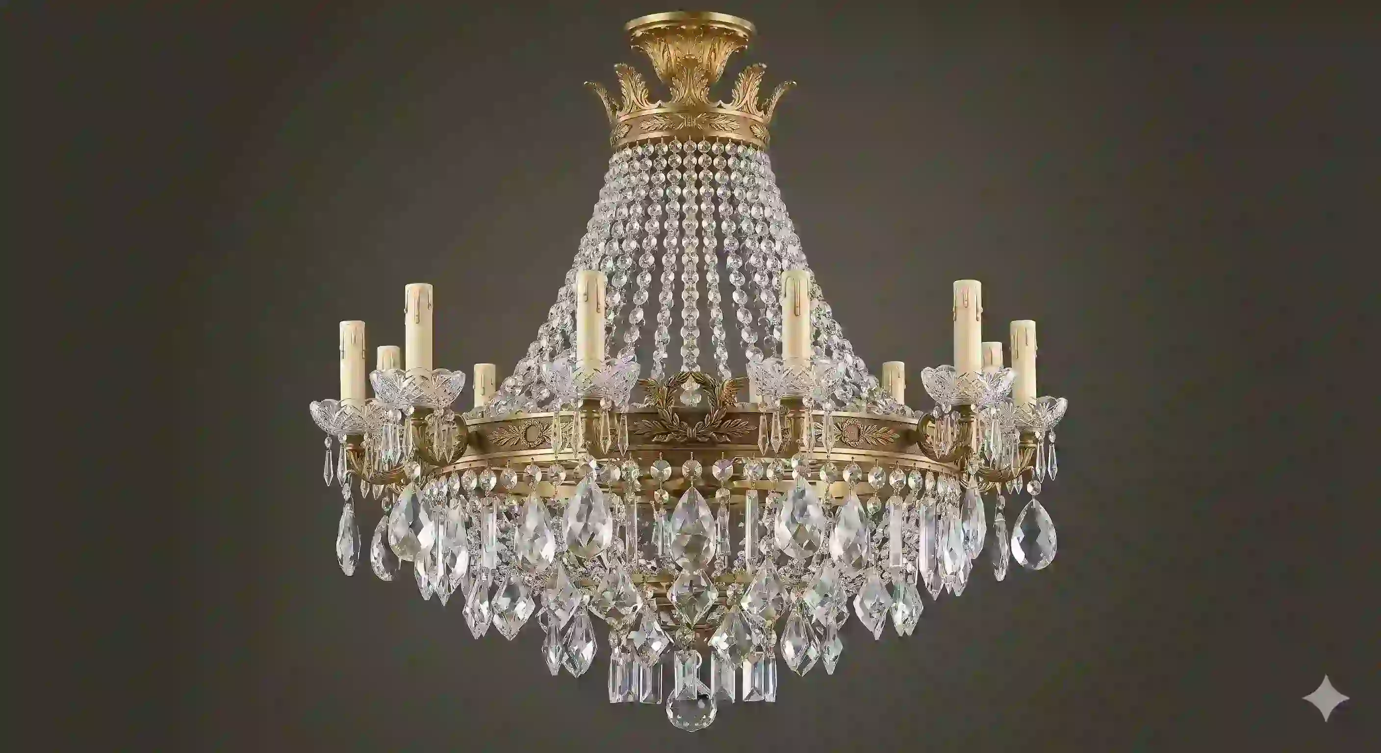 Vergoldete Wandleuchte